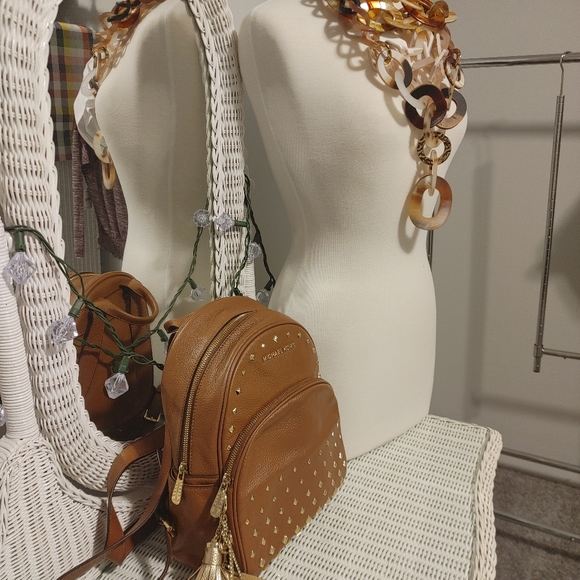 Michael Kors Handbags - Michael Kors Abbey Studded Backpack w/keychain